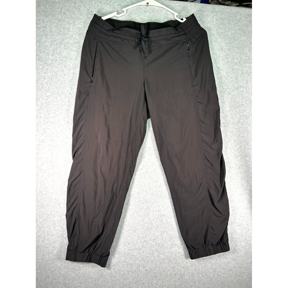 Athleta La Viva Jogger Pants Womens 8T Black Stretch Drawstring Waist Hiking
